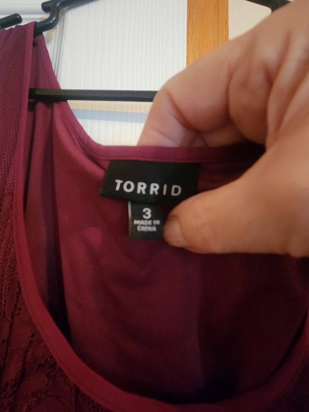 torrid Burgundy Lace Cold-Shoulder Dress - Picture 3 of 4